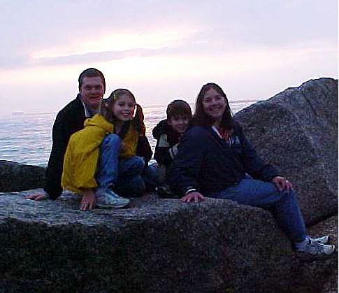 The family on the Texas coast, original Agnitti family photograph