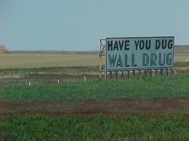Roadside Wall Drug sign