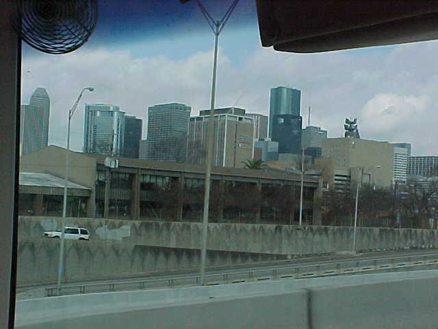 City skyline approach